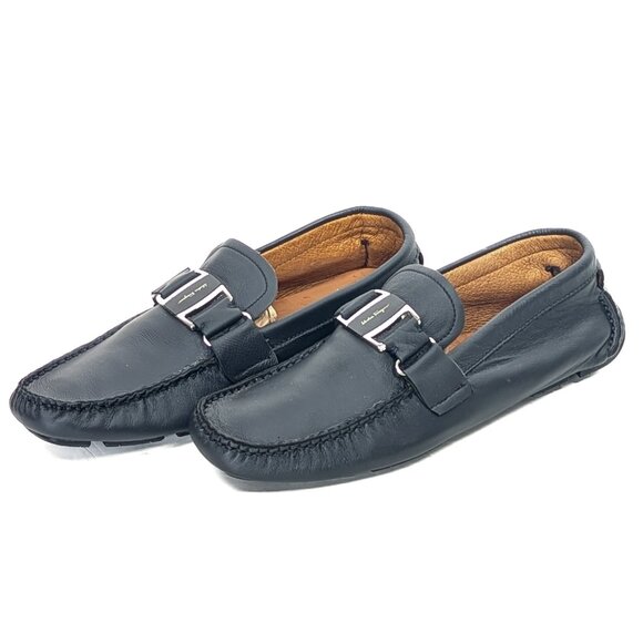 FERRAGAMO Leather Slip On Loafer Driver Shoes - Like New Sz 38 / US 7.5 - 8